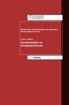 Sonderdelikte im Umweltstrafrecht (eBook, PDF) - Martin, Julia A.