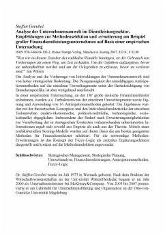 Analyse der Unternehmensumwelt im Dienstleistungssektor (eBook, PDF) - Greubel, Steffen