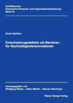 Entscheidungsdefekte als Barrieren für Nachhaltigkeitsinnovationen (eBook, PDF) - Gerlach, Anne