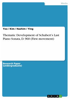 Thematic Development of Schubert’s Last Piano Sonata, D. 960 (First movement) (eBook, PDF) - Yeo; Kim; Hashim; Ying