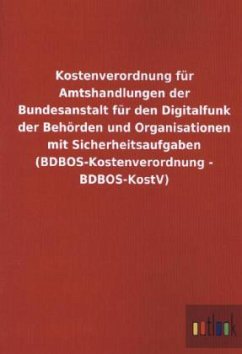 Kostenverordnung für Amtshandlungen der Bundesanstalt für den