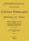 Colección de cantos populares de la provincia de Teruel - Arnaudas Larrodé, Miguel