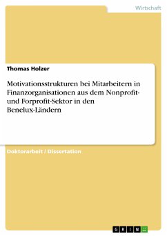 Motivationsstrukturen bei Mitarbeitern in Finanzorganisationen aus dem Nonprofit- und Forprofit-Sektor in den Benelux-Ländern (eBook, PDF)