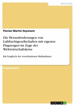 Die Herausforderungen von Luftfrachtgesellschaften mit eigenen Flugzeugen im Zuge der Weltwirtschaftskrise (eBook, PDF) - Heymann, Florian Martin