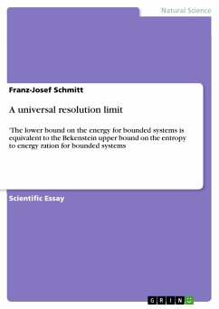 A universal resolution limit (eBook, PDF) - Schmitt, Franz-Josef