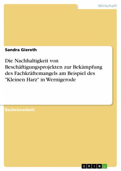 Die Nachhaltigkeit von Beschäftigungsprojekten zur Bekämpfung des Fachkräftemangels am Beispiel des &quote;Kleinen Harz&quote; in Wernigerode (eBook, PDF)
