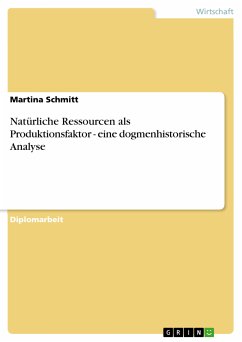Natürliche Ressourcen als Produktionsfaktor - eine dogmenhistorische Analyse (eBook, PDF)
