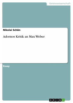 Adornos Kritik an Max Weber (eBook, ePUB)
