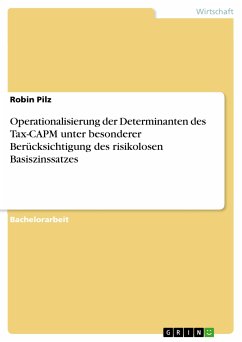 Operationalisierung der Determinanten des Tax-CAPM unter besonderer Berücksichtigung des risikolosen Basiszinssatzes (eBook, PDF)