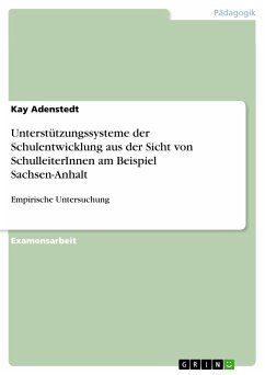 Unterstützungssysteme der Schulentwicklung aus der Sicht von SchulleiterInnen am Beispiel Sachsen-Anhalt (eBook, PDF) - Adenstedt, Kay