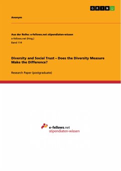 Diversity and Social Trust – Does the Diversity Measure Make the Difference? (eBook, PDF)