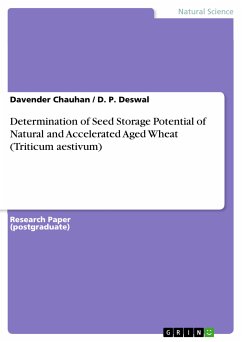 Determination of Seed Storage Potential of Natural and Accelerated Aged Wheat (Triticum aestivum) (eBook, ePUB)