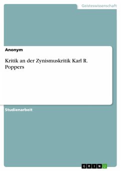 Kritik an der Zynismuskritik Karl R. Poppers (eBook, ePUB)