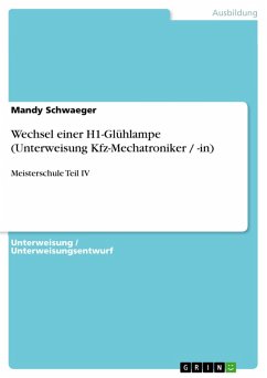 Wechsel einer H1-Glühlampe (Unterweisung Kfz-Mechatroniker / -in) (eBook, ePUB) - Schwaeger, Mandy