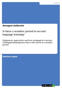 Is there a sensitive period in second language learning? (eBook, PDF) - Gelbrecht, Annegret