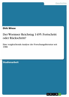 Der Wormser Reichstag 1495: Fortschritt oder Rückschritt? (eBook, ePUB)