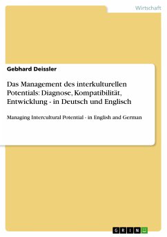 Das Management des interkulturellen Potentials: Diagnose, Kompatibilität, Entwicklung - in Deutsch und Englisch (eBook, PDF) - Deissler, Gebhard