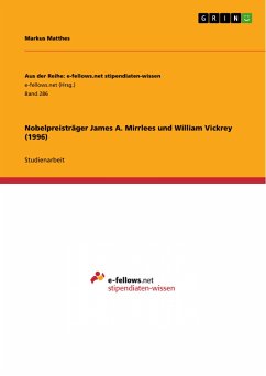 Nobelpreisträger James A. Mirrlees und William Vickrey (1996) (eBook, PDF) - Matthes, Markus