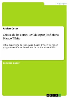 Critica de las cortes de Cádiz por José Maria Blanco White (eBook, PDF) - Oster, Fabian