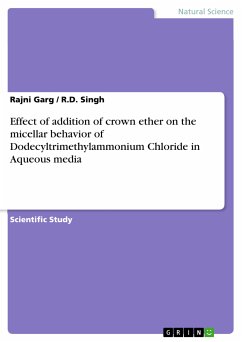 Effect of addition of crown ether on the micellar behavior of Dodecyltrimethylammonium Chloride in Aqueous media (eBook, PDF)