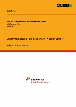 Zusammenfassung - Die Räuber von Friedrich Schiller (eBook, PDF) - Hetzel, Julia