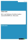 BCG- und McKinsey Portfolio Analyse - Automobil BMW AG / Mercedes (eBook, PDF)