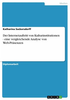 Der Internetauftritt von Kulturinstitutionen - eine vergleichende Analyse von Web-Präsenzen (eBook, PDF) Der Internetauftritt von Kulturinstitutionen - eine vergleichende Analyse von Web-Präsenzen (eBook, PDF)