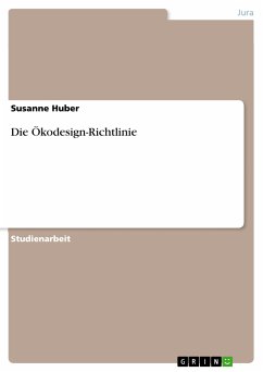 Die Ökodesign-Richtlinie (eBook, PDF) - Huber, Susanne