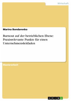 Burnout auf der betrieblichen Ebene (eBook, PDF) - Bondarenko, Marina
