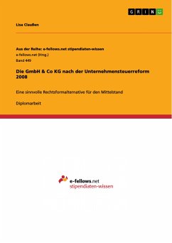 Die GmbH & Co KG nach der Unternehmensteuerreform 2008 (eBook, PDF) - Claußen, Lisa