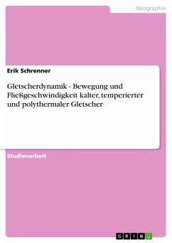 Gletscherdynamik - Bewegung und Fließgeschwindigkeit kalter, temperierter und polythermaler Gletscher (eBook, PDF) - Schrenner, Erik