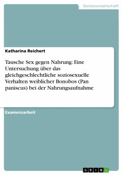 Tausche Sex gegen Nahrung: Eine Untersuchung über das gleichgeschlechtliche soziosexuelle Verhalten weiblicher Bonobos (Pan paniscus) bei der Nahrungsaufnahme (eBook, PDF) - Reichert, Katharina