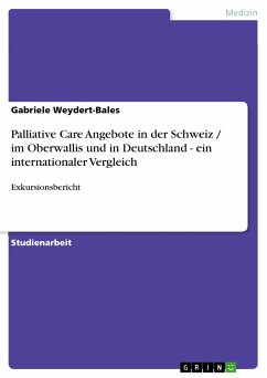 Palliative Care Angebote in der Schweiz / im Oberwallis und in Deutschland - ein internationaler Vergleich (eBook, PDF) - Weydert-Bales, Gabriele