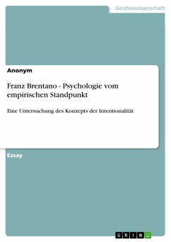 Franz Brentano - Psychologie vom empirischen Standpunkt (eBook, PDF)