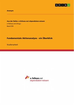 Fundamentale Aktienanalyse - ein Überblick (eBook, ePUB)