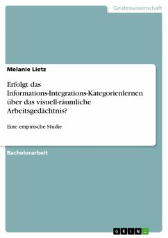 Erfolgt das Informations-Integrations-Kategorienlernen über das visuell-räumliche Arbeitsgedächtnis? (eBook, PDF) - Lietz, Melanie