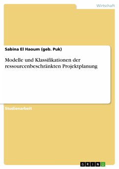 Modelle und Klassifikationen der ressourcenbeschränkten Projektplanung (eBook, PDF)