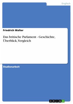 Das britische Parlament - Geschichte, Überblick, Vergleich (eBook, PDF) - Walter, Friedrich