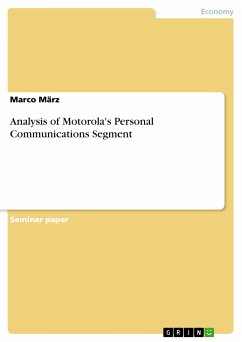 Analysis of Motorola's Personal Communications Segment (eBook, PDF) - März, Marco
