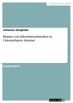 Einsatz von Informationsmedien in Unternehmen: Intranet (eBook, ePUB)