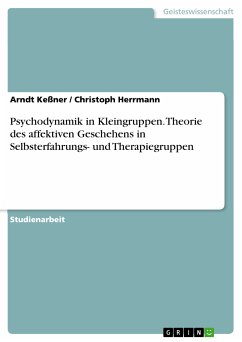 Psychodynamik in Kleingruppen. Theorie des affektiven Geschehens in Selbsterfahrungs- und Therapiegruppen (eBook, PDF) - Keßner, Arndt; Herrmann, Christoph