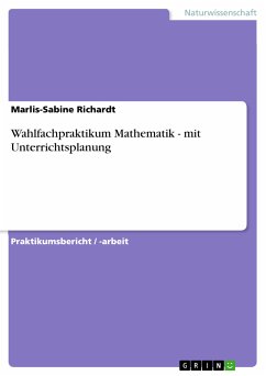 Wahlfachpraktikum Mathematik - mit Unterrichtsplanung (eBook, PDF)
