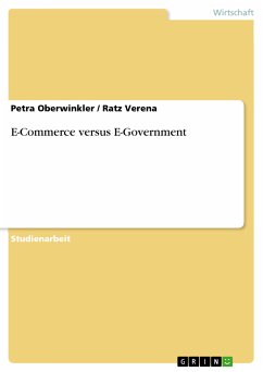 E-Commerce versus E-Government (eBook, ePUB) - Oberwinkler, Petra; Verena, Ratz