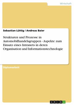 Strukturen und Prozesse in Automobilhandelsgruppen - Aspekte zum Einsatz eines Intranets in deren Organisation und Informationstechnologie (eBook, PDF) - Lüttig, Sebastian; Baier, Andreas