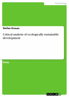 Critical analysis of ecologically sustainable development (eBook, PDF)