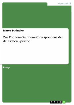 Zur Phonem-Graphem-Korrespondenz der deutschen Sprache (eBook, ePUB) - Schindler, Marco