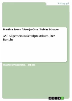 ASP Allgemeines Schulpraktikum. Der Bericht (eBook, PDF)