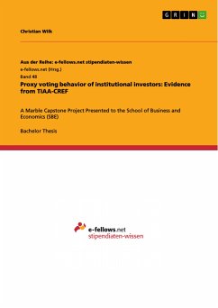 Proxy voting behavior of institutional investors: Evidence from TIAA-CREF (eBook, PDF) - Wilk, Christian