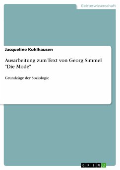 Ausarbeitung zum Text von Georg Simmel 