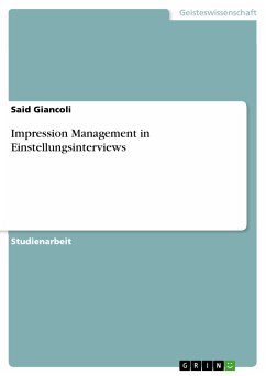 Impression Management in Einstellungsinterviews (eBook, PDF)